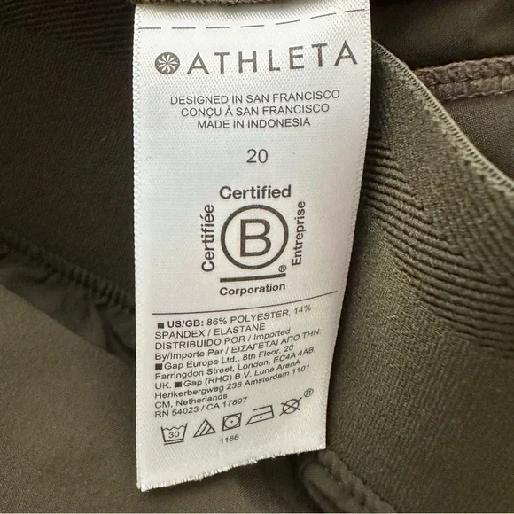 Athleta Brooklyn Heights High Rise Wide Leg Pants Women's 20 Olive Army Green - Picture 6 of 9